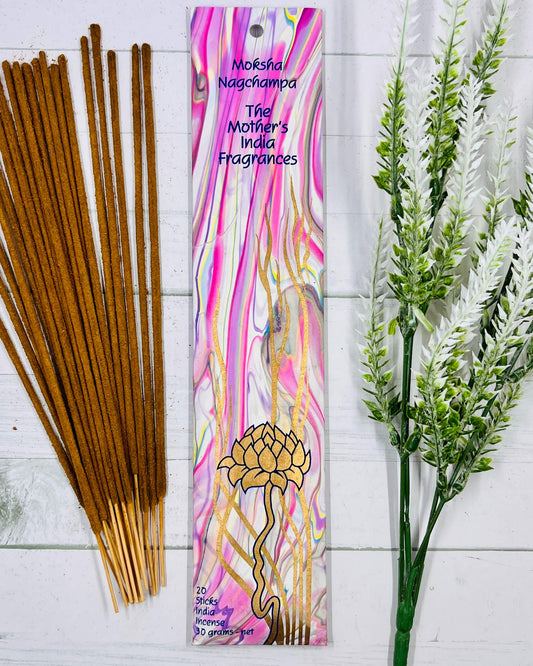 Mother's India Moksha Nag Champa incense
