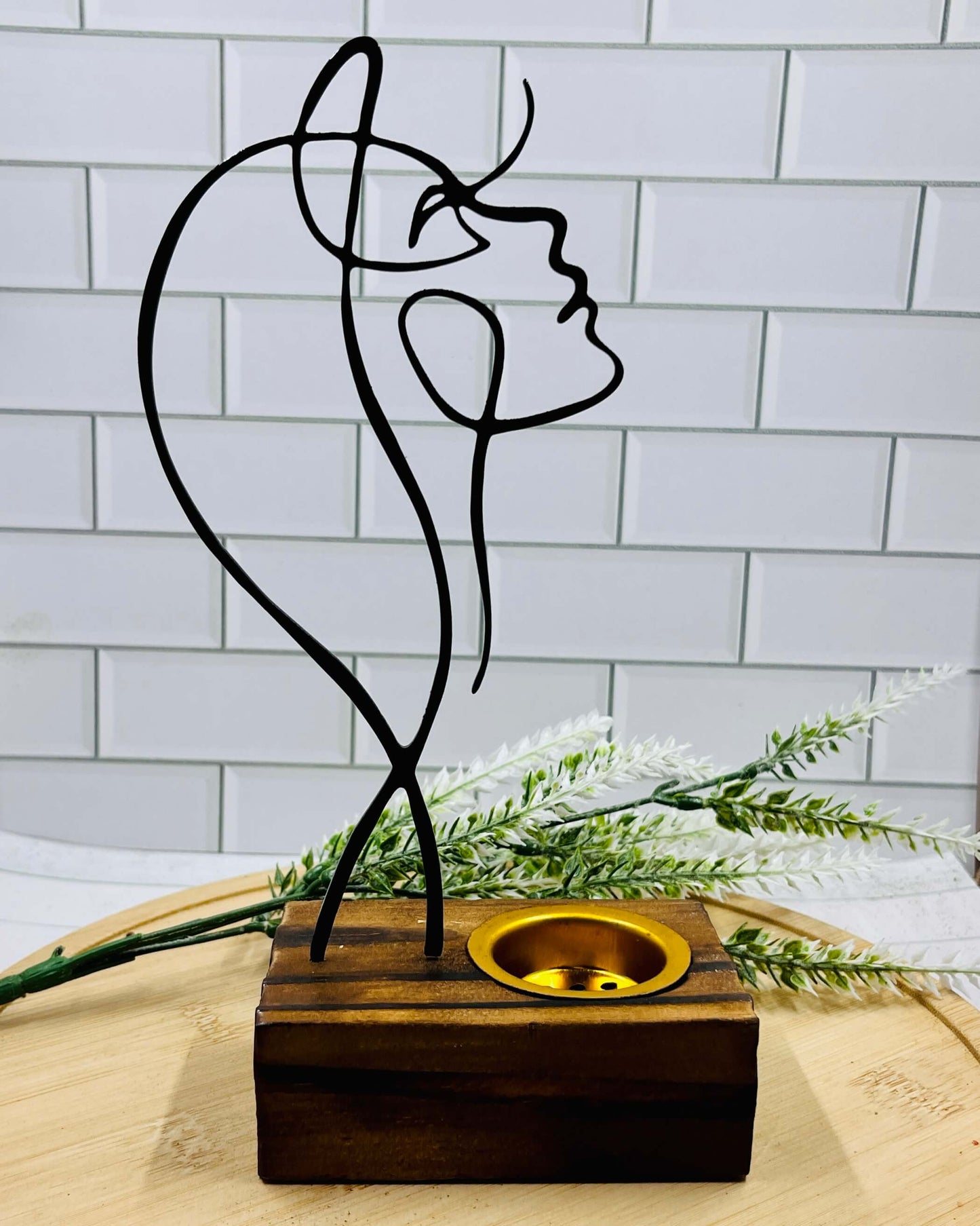 Abstract Lady Incense/cone holder