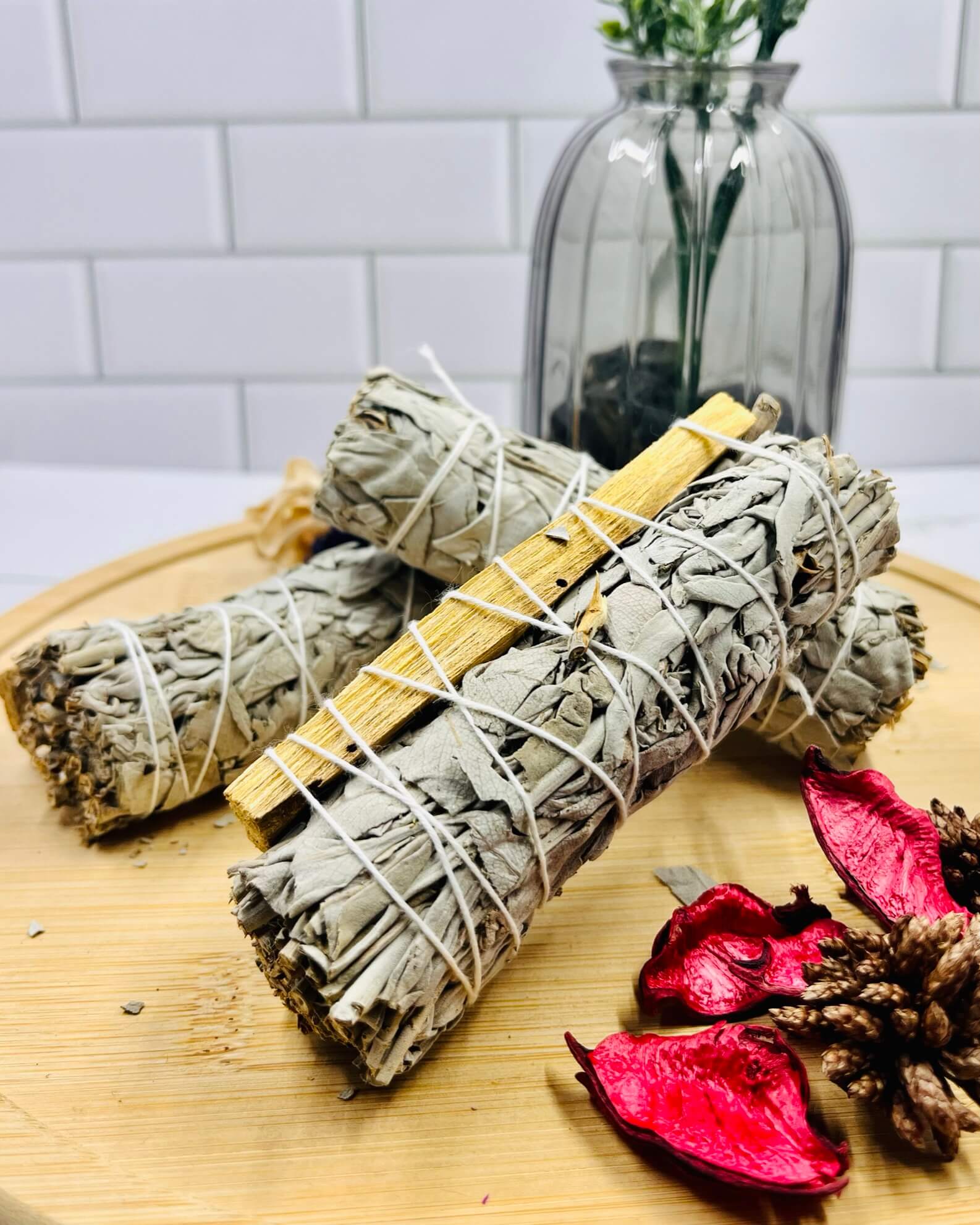 White Sage and Palo Santo smudge stick 10cm