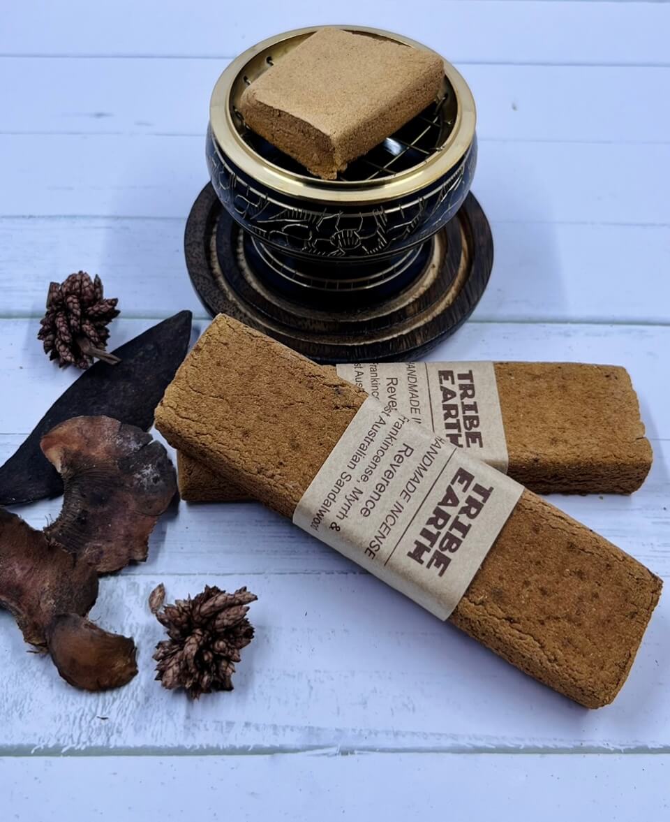 Tribe Earth REVERENCE Sandalwood, Frankincense & Myrrh Incense Plank