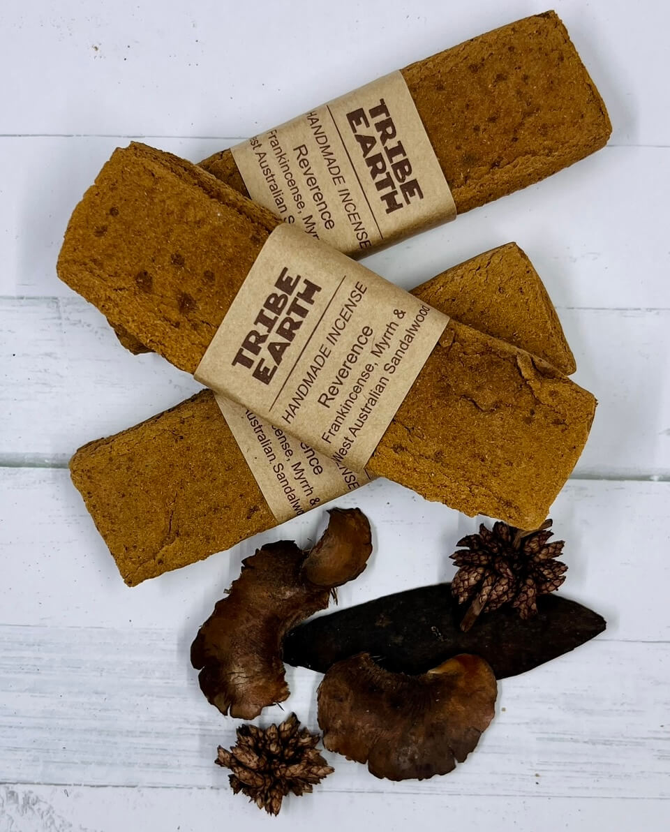 Tribe Earth REVERENCE Sandalwood, Frankincense & Myrrh Incense Plank