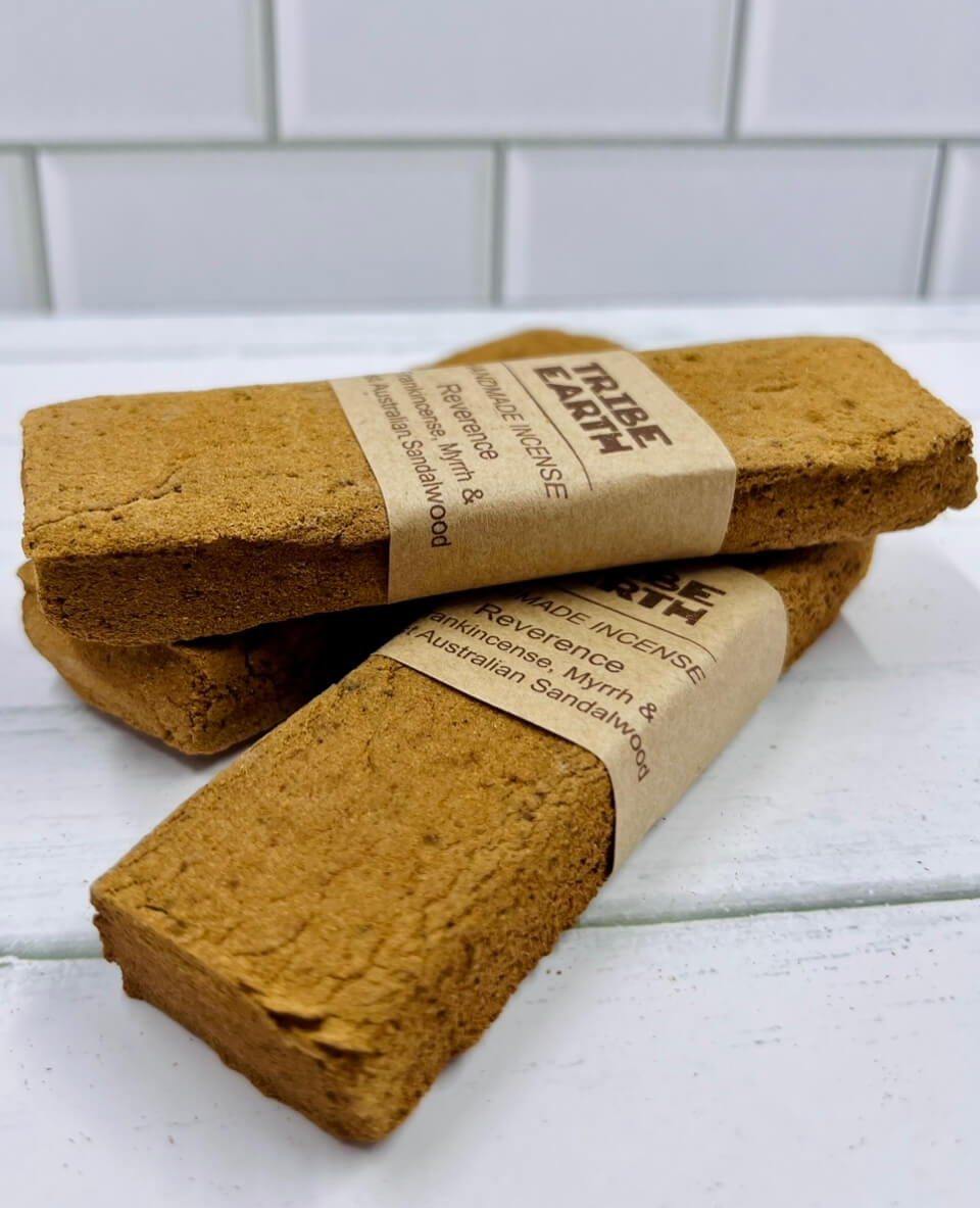 Tribe Earth REVERENCE Sandalwood, Frankincense & Myrrh Incense Plank
