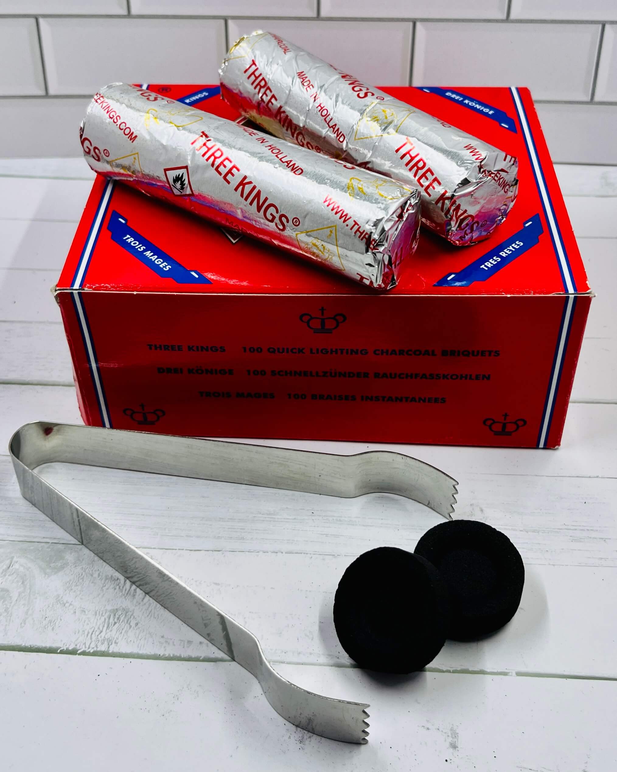 THREE KINGS Quick Light Charcoal Discs