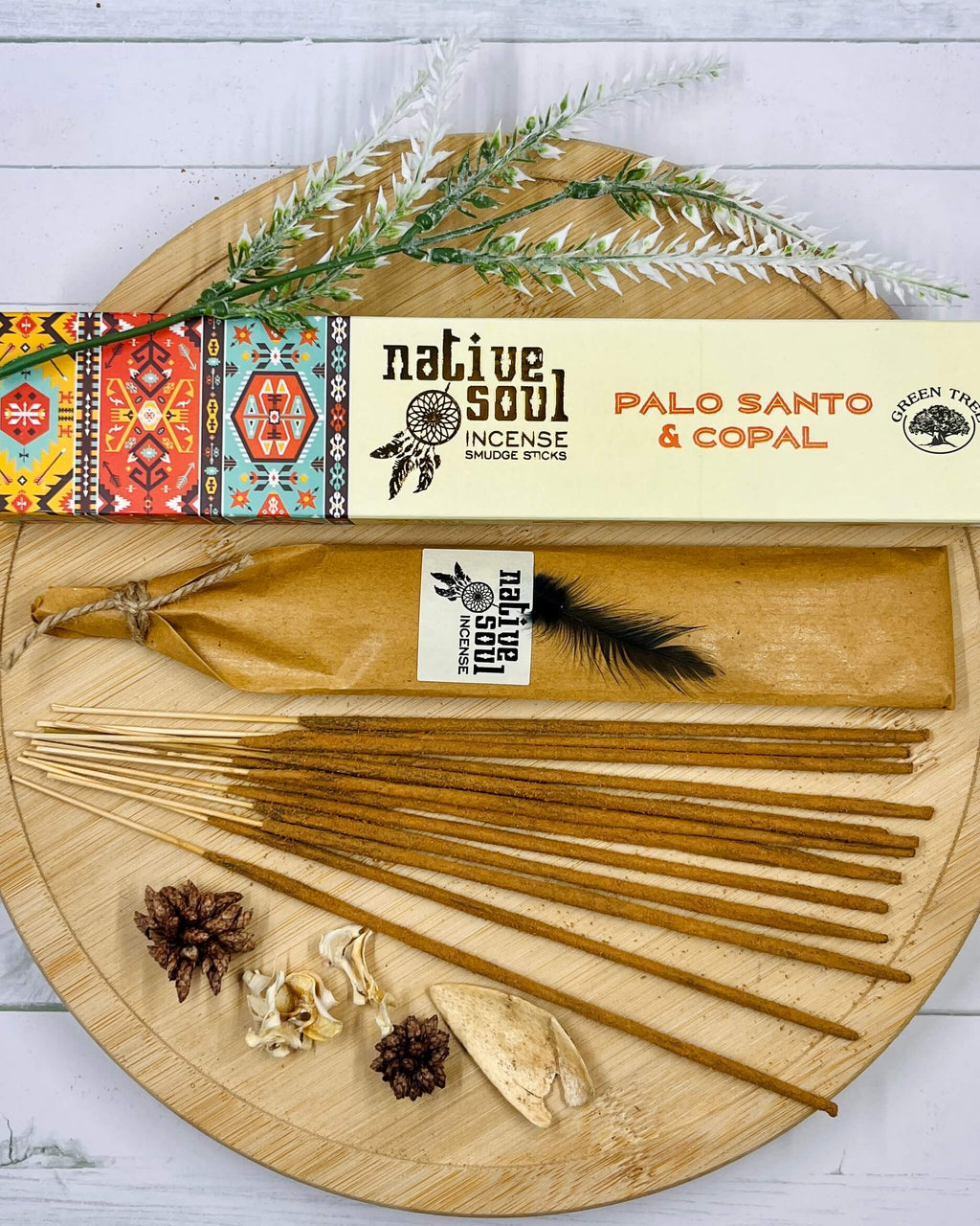 Native Soul Incense Smudge Sticks PALO SANTO & COPAL
