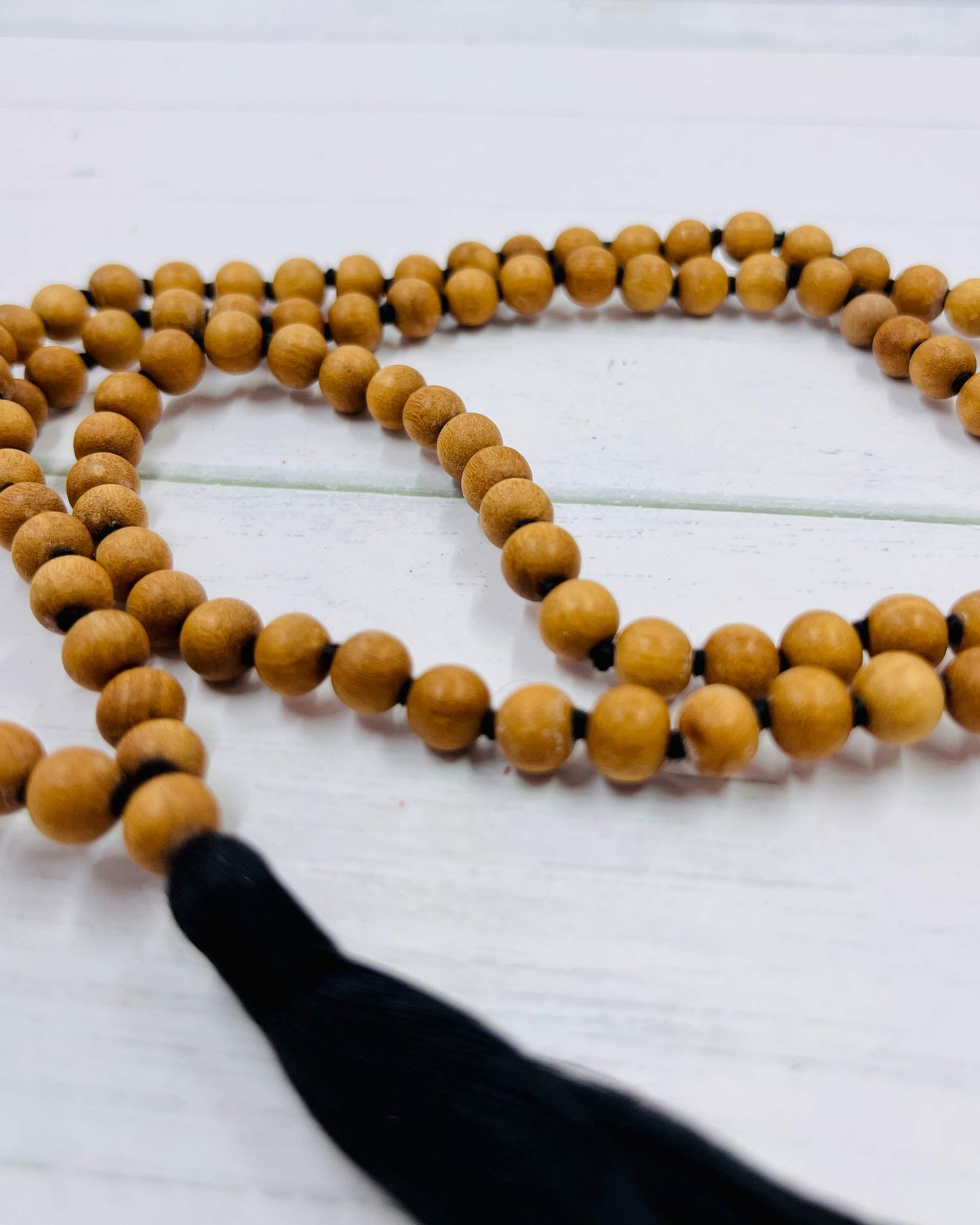 Plain scented Sandalwood Full Mala Beads 108 beads with Tassel