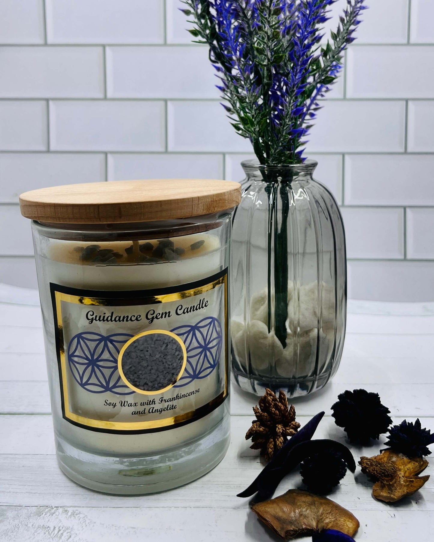 Harmonia FRANKINCENSE Soy Wax Candle - Angelite Guidance