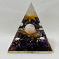 Orgonite Pyramid with Rose Quartz Sphere AMETHYST