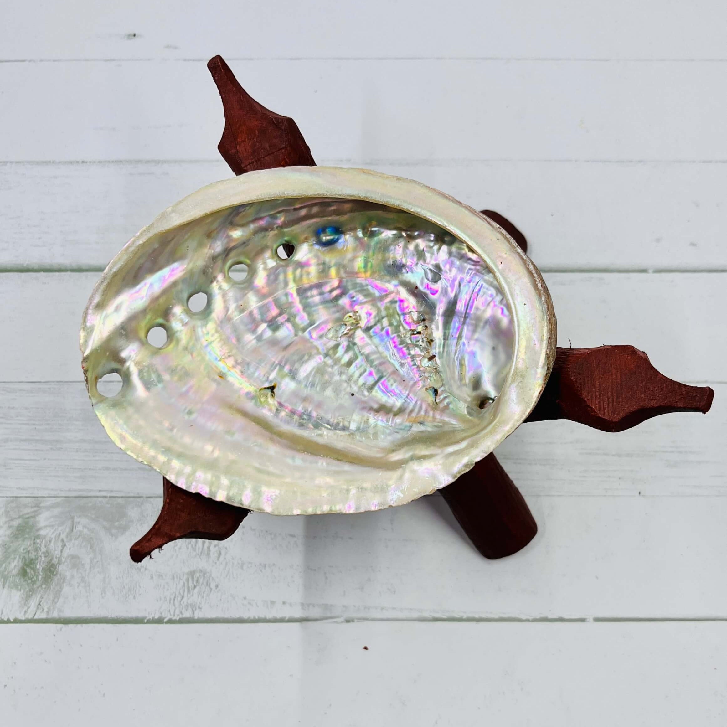 Abalone Shell Tripod Stand smudge stick Holder