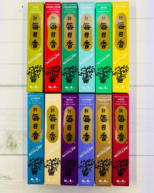 Morning Star ASSORTED 12 PACK Japanese Incense