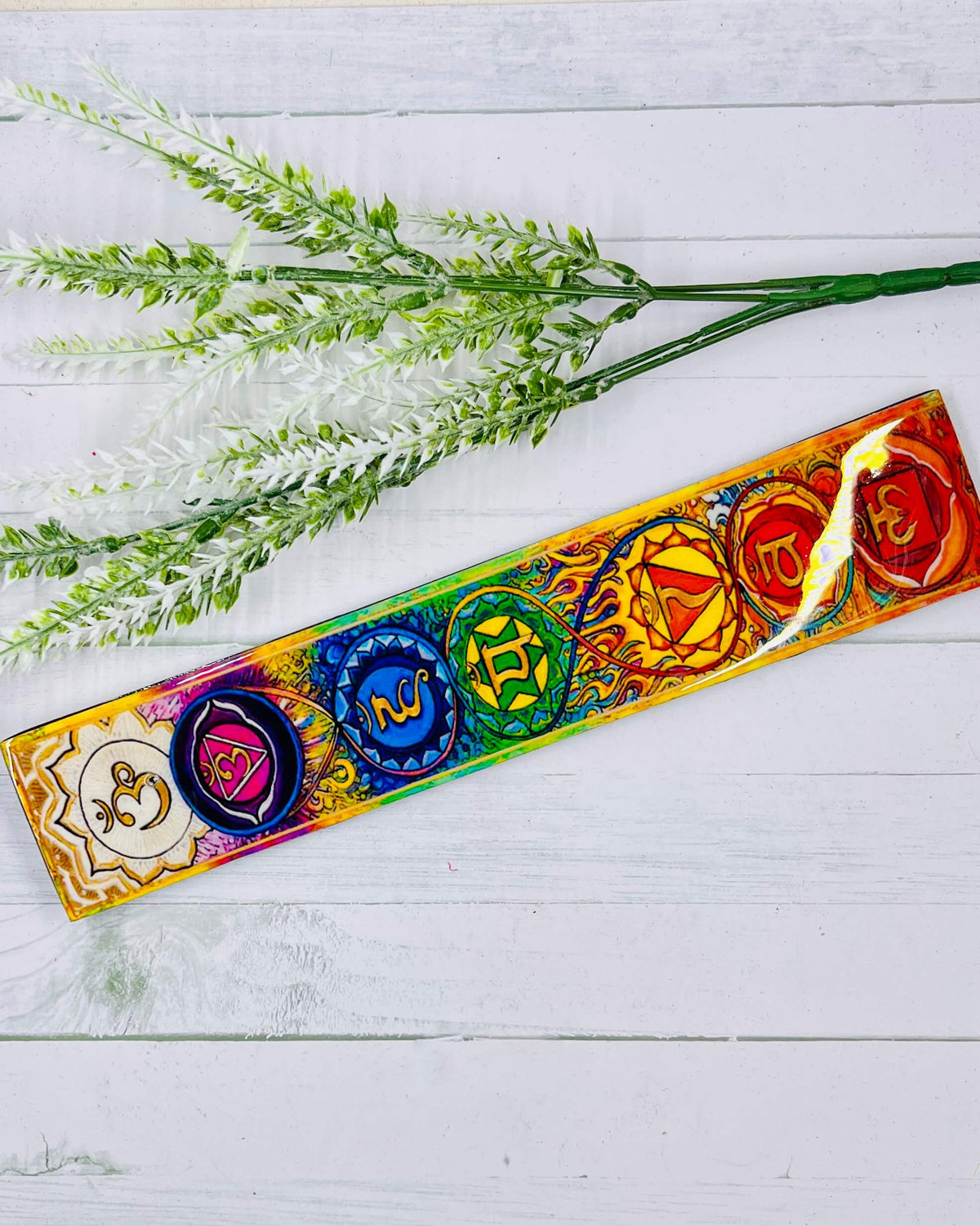 Wooden Chakra Ash catcher 27cm