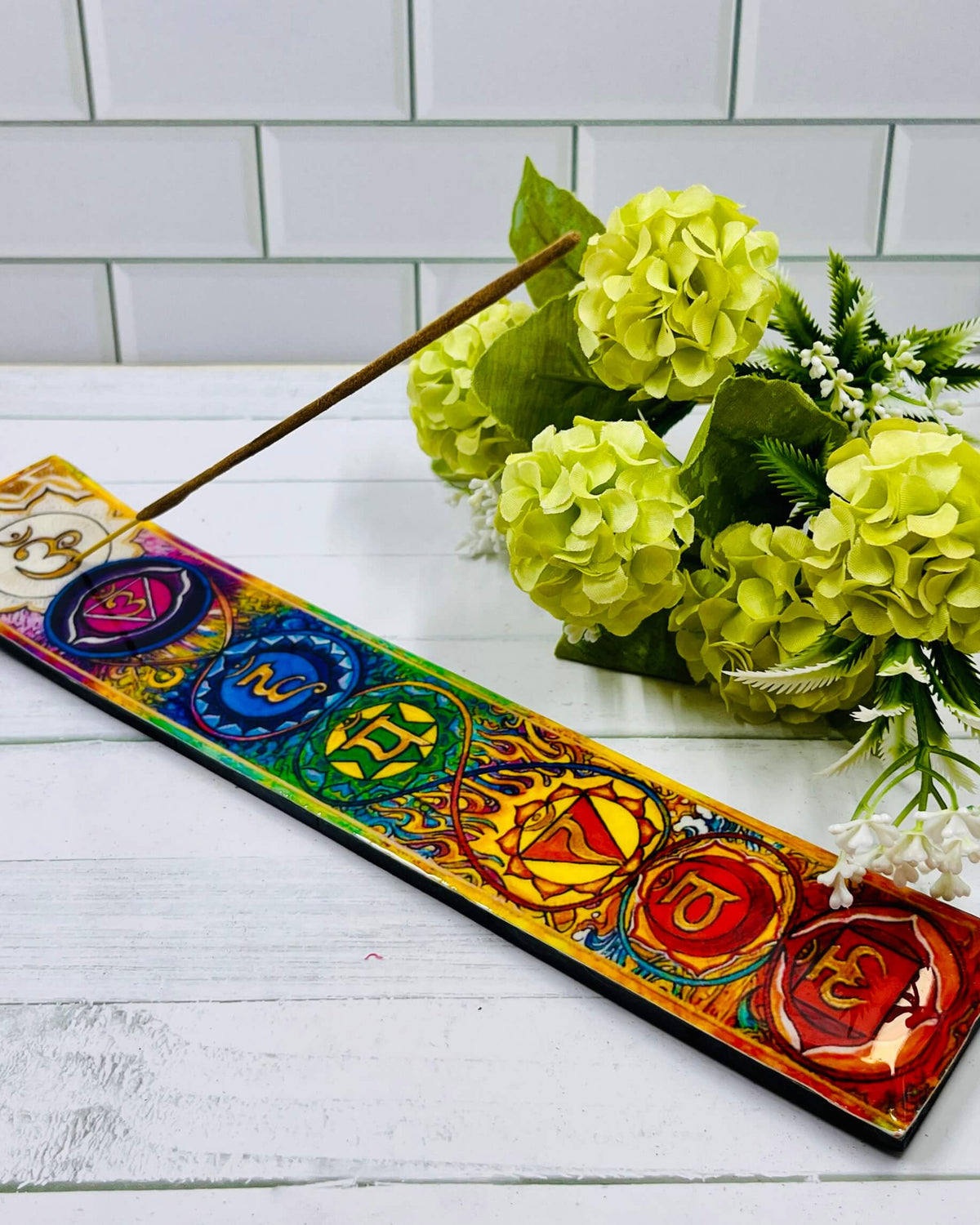 Wooden Chakra Ash catcher 27cm