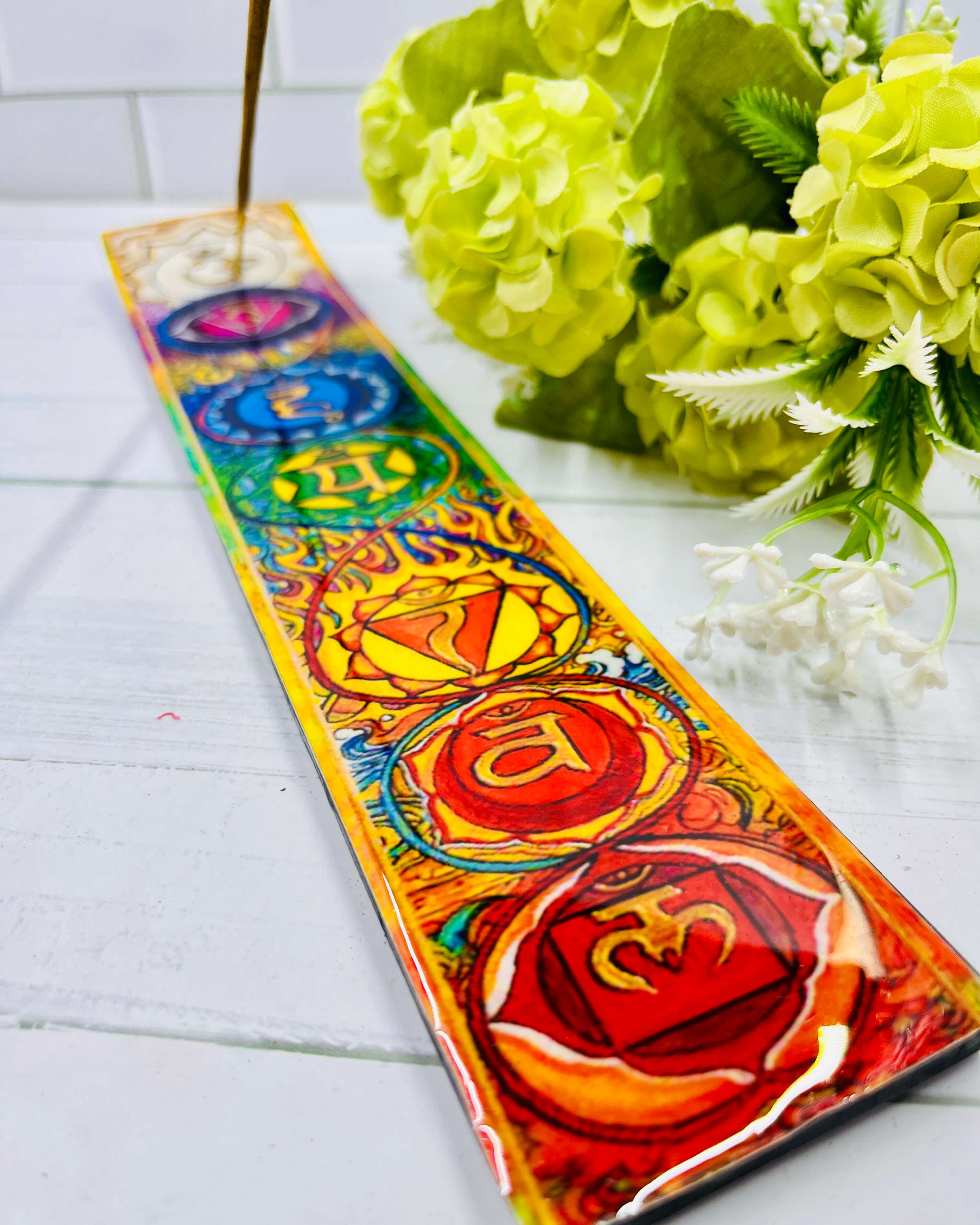 Wooden Chakra Ash catcher 27cm