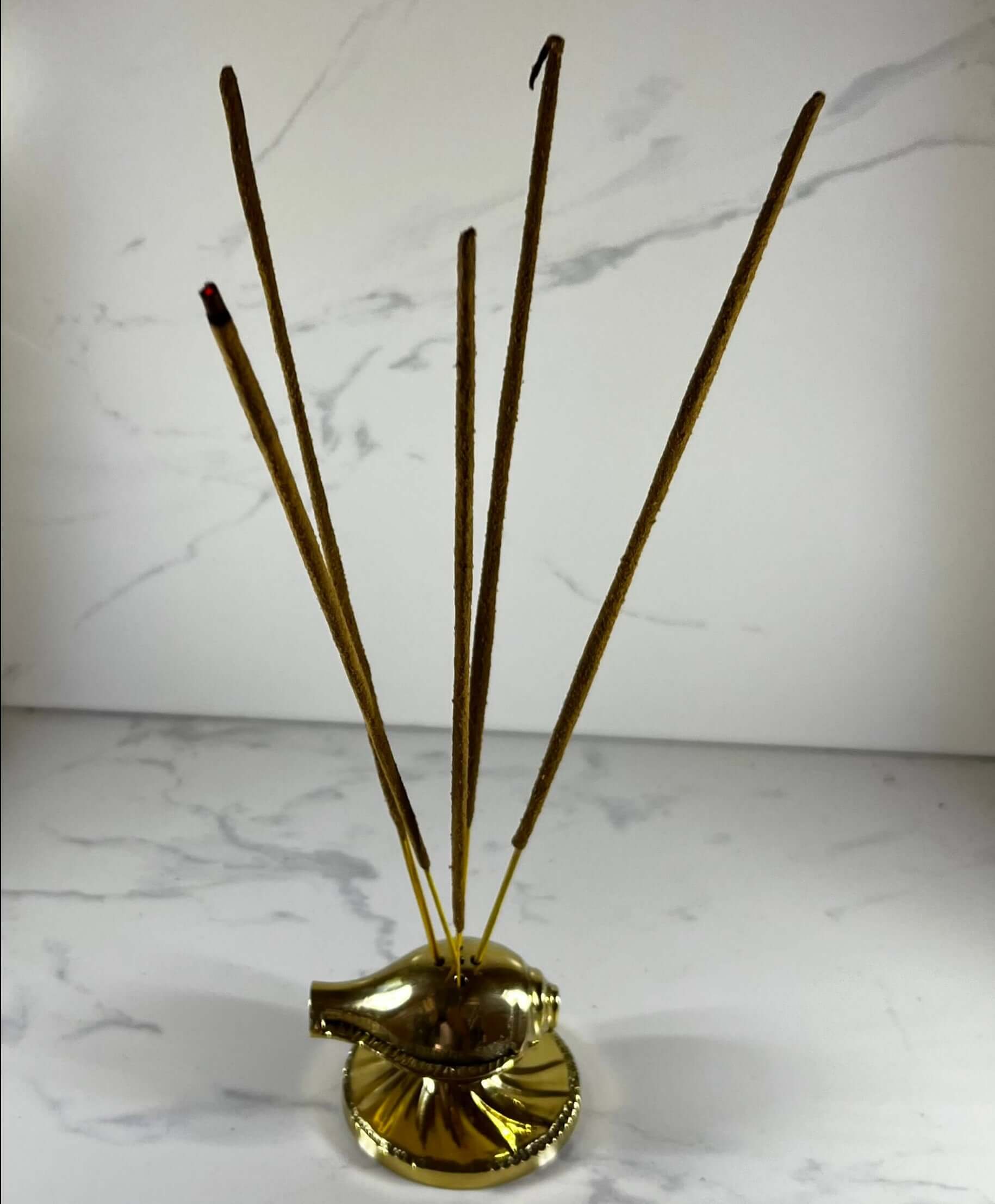 Solid Brass Shell Incense Holder
