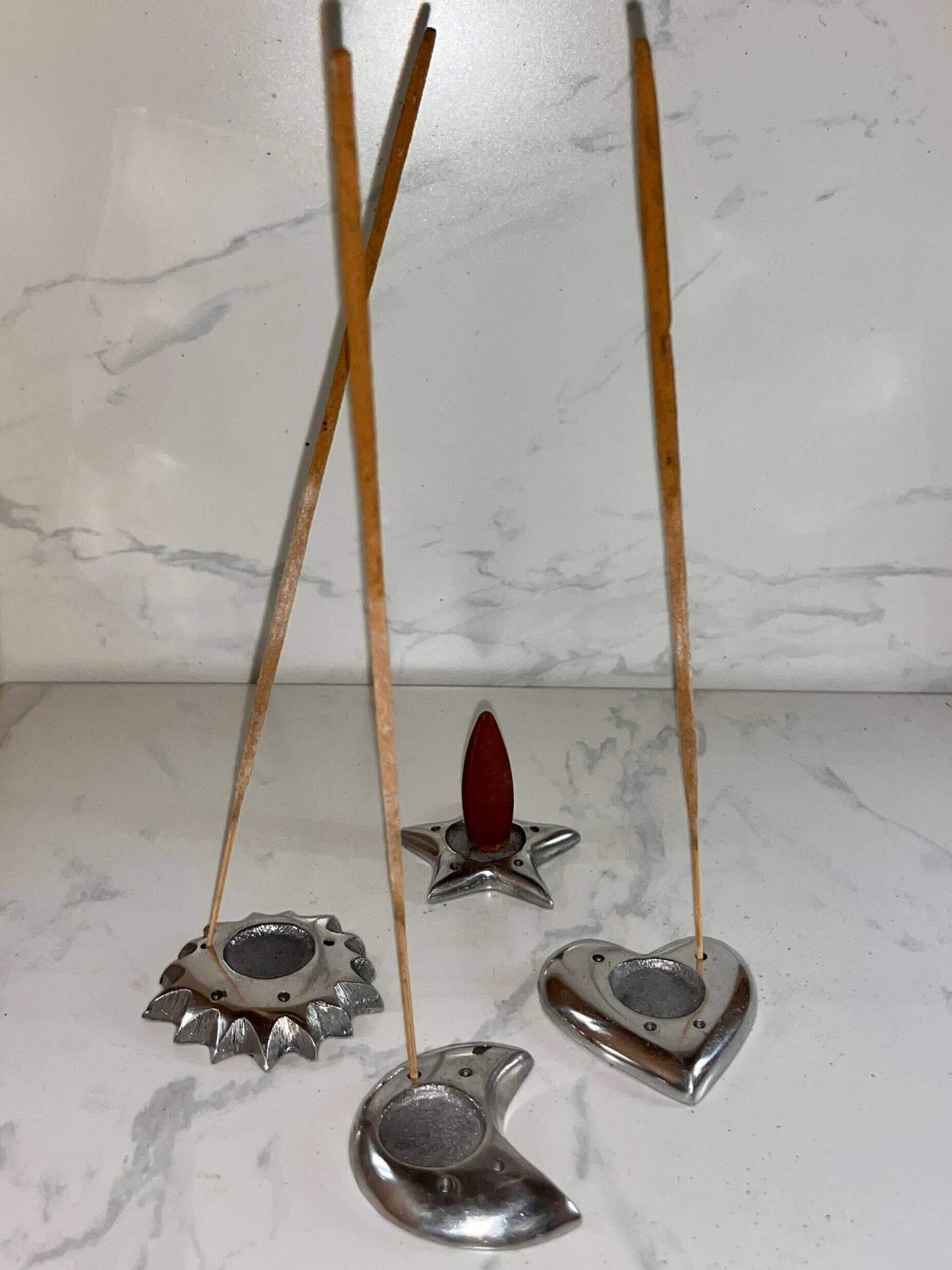 Cone & Incense Holder Aluminum Galaxy Design
