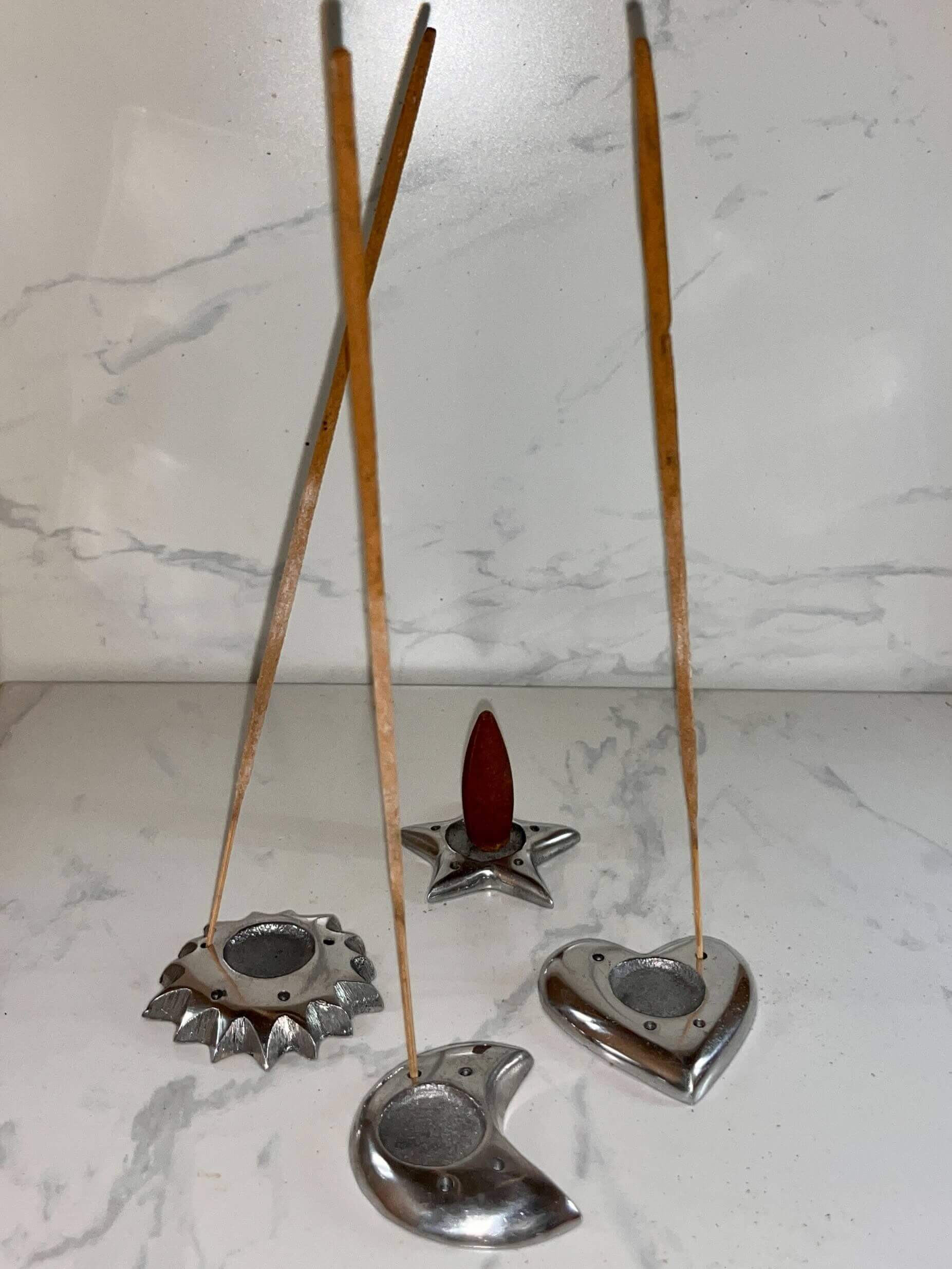 Cone & Incense Holder Aluminum Galaxy Design