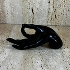 Incense Holder Black Resin Hand