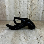 Incense Holder Black Resin Hand