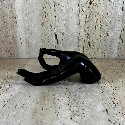Incense Holder Black Resin Hand