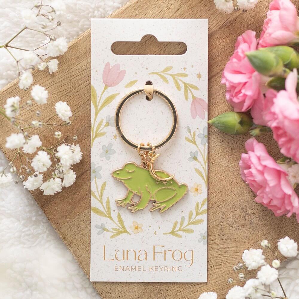 Luna Frog Enamel Keyring