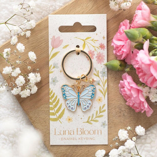 Luna Butterfly Enamel Keyring