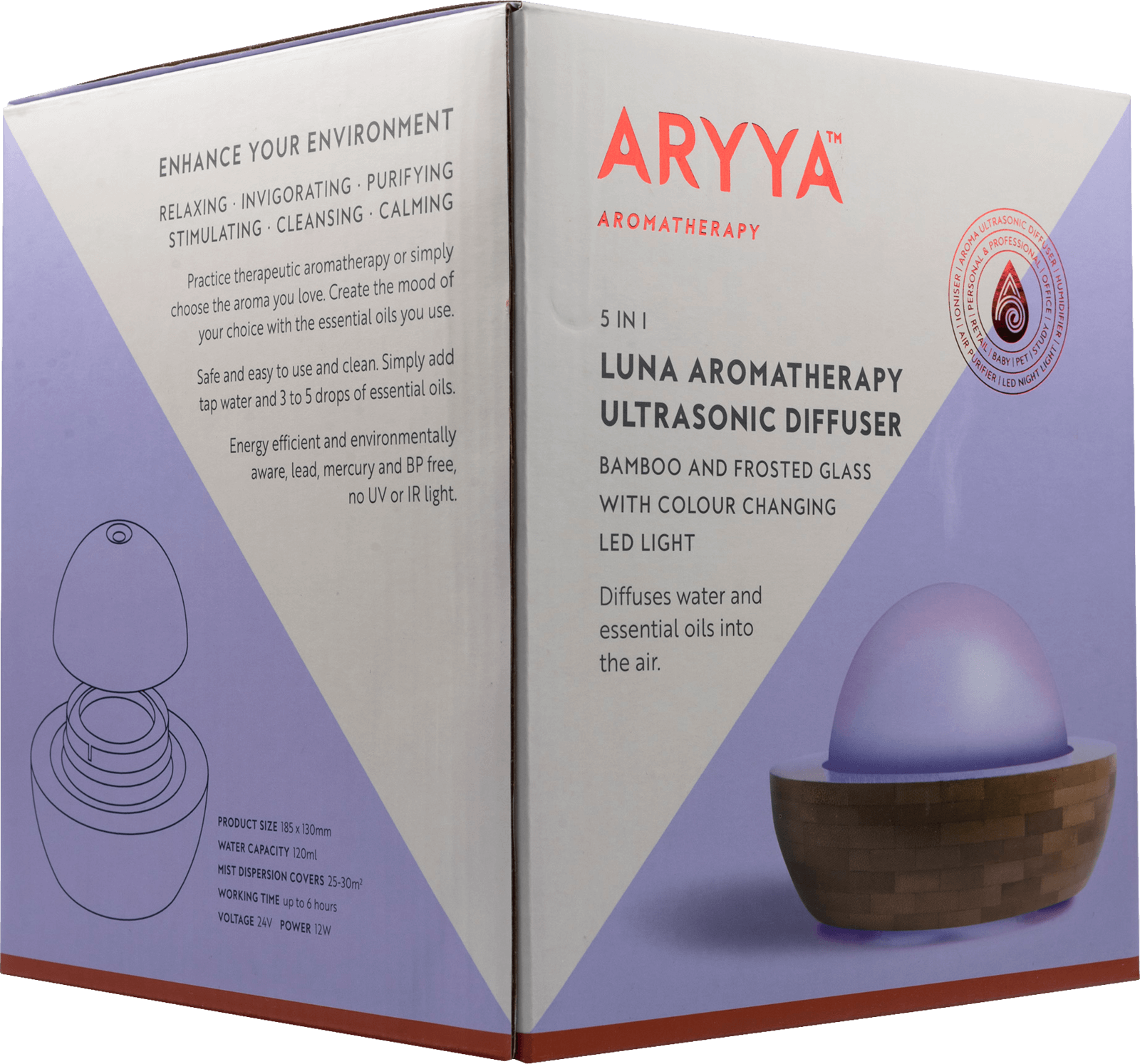 Aryya Aromatherapy Ultrasonic Diffuser LUNA