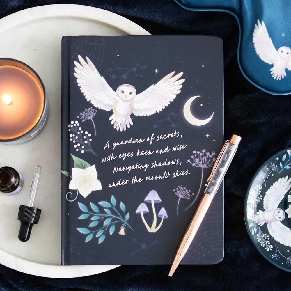 Night Owl Journal Notebook with Sodalite Pen