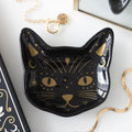 Black Cat Face Magic Trinket Dish