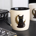 Sitting Magic Black Cat Ceramic Mug