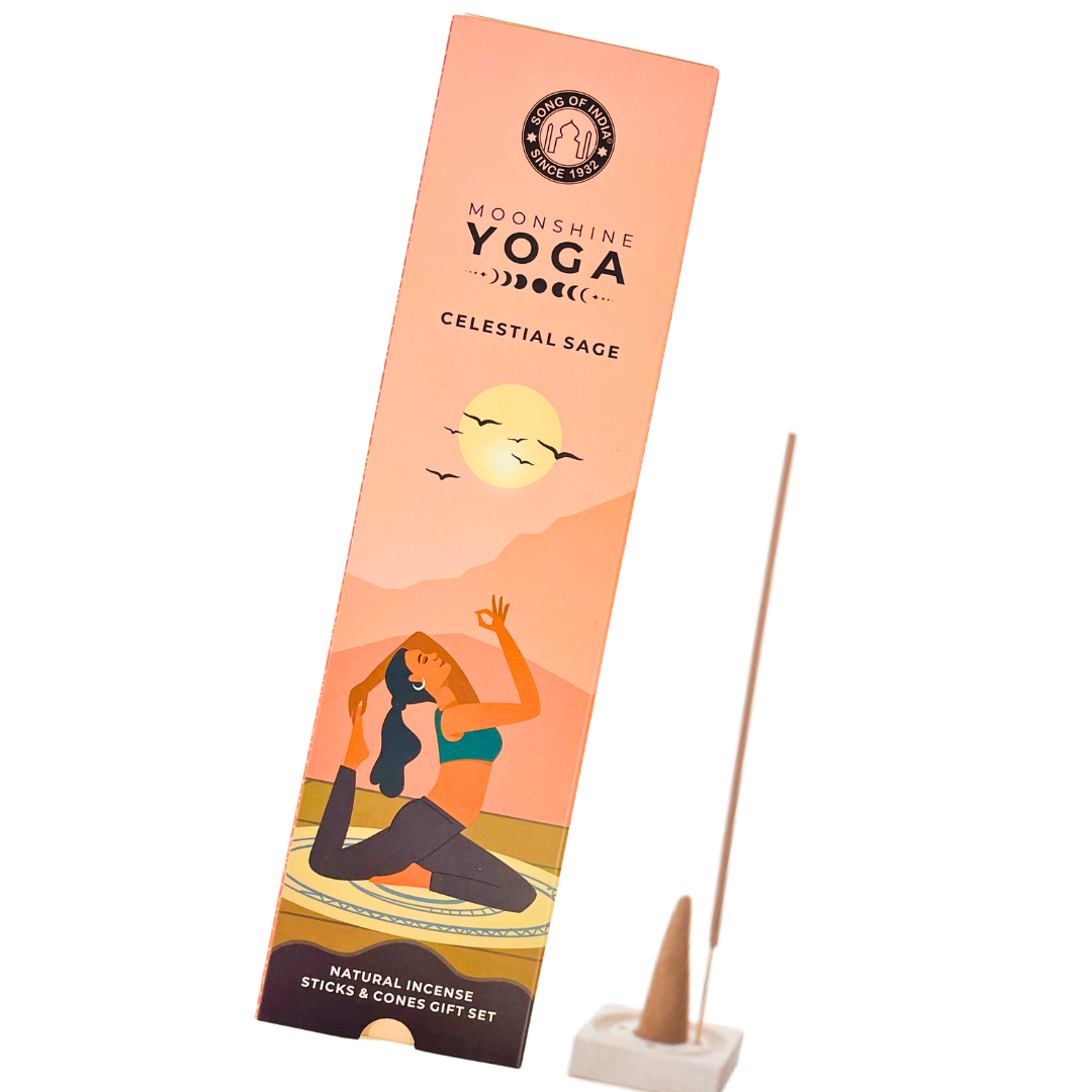 Moonshine Yoga CELESTIAL SAGE Incense Stick & Cone Gift Set