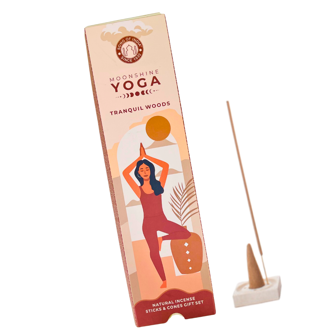 Moonshine Yoga TRANQUIL WOODS Incense Stick & Cone Gift Set