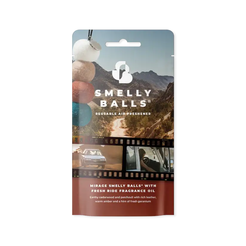 Smelly Balls MIRAGE with Fresh Ride Fragrance Pack Reusable Air Freshener