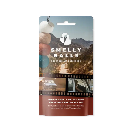 Smelly Balls MIRAGE with Fresh Ride Fragrance Pack Reusable Air Freshener