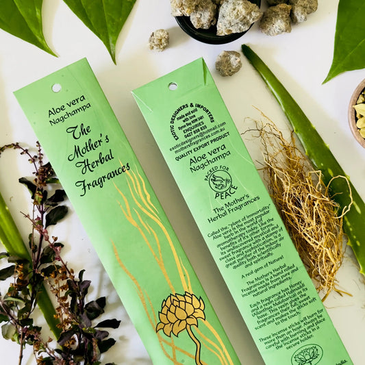 Mother's India Aloe Vera Nagchampa incense