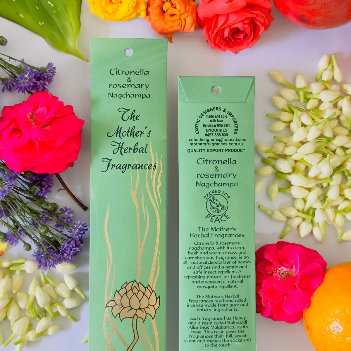 Mother's India CITRONELLA & ROSEMARY Nagchampa incense