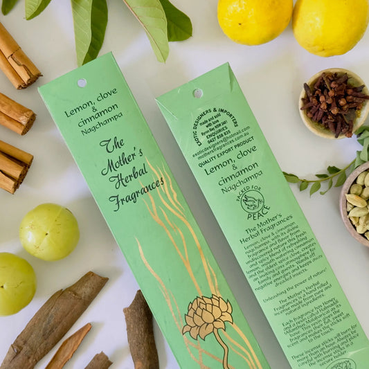 Mother's India Lemon, Clove & Cinnamon Nagchampa incense