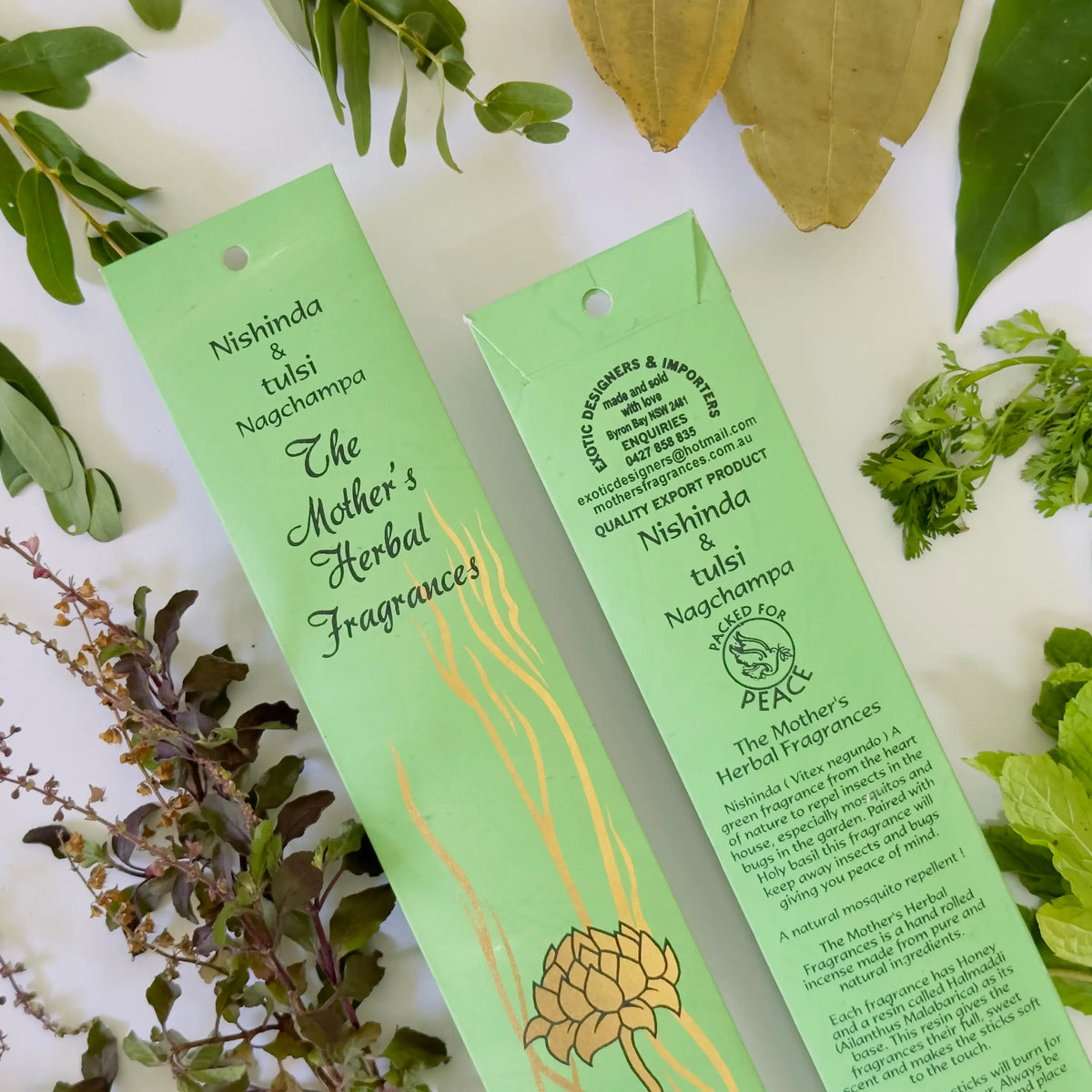 Mother's India NISHINDA & TULSI Nagchampa incense