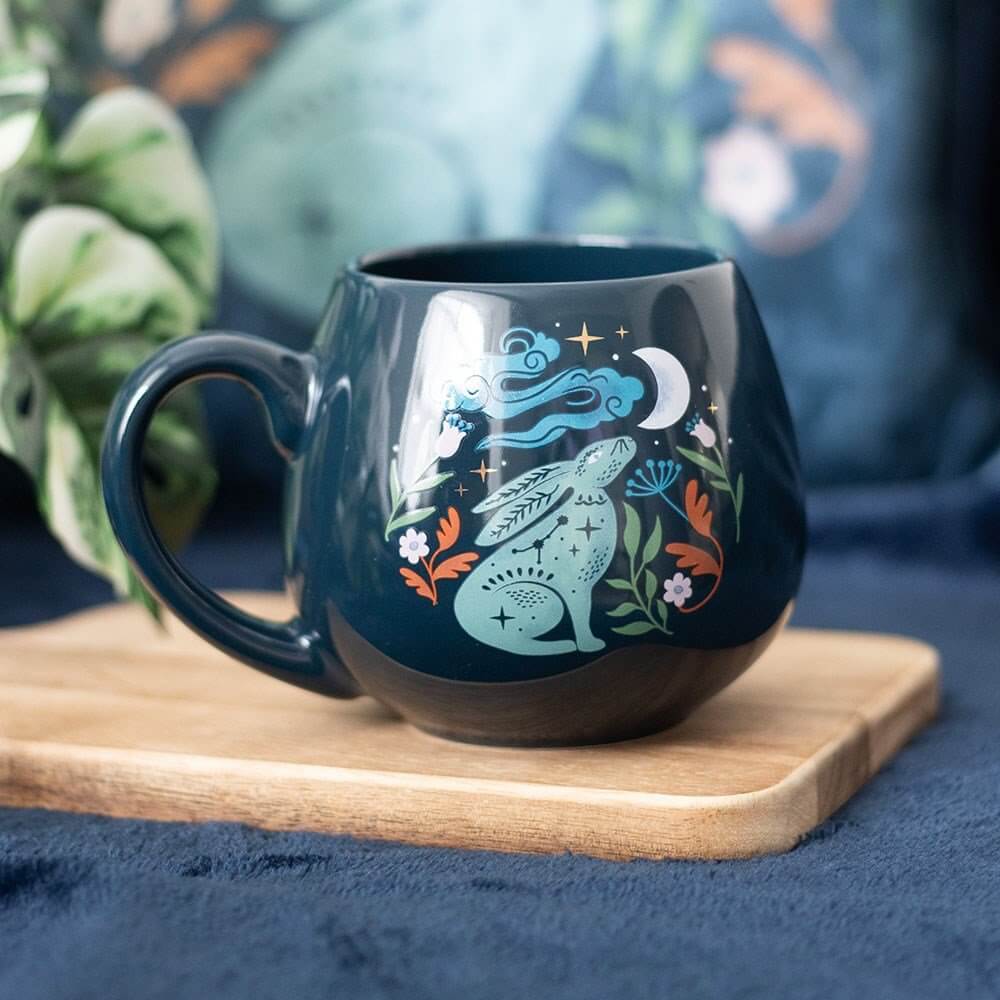 Midnight Hare Ceramic Rounded Mug