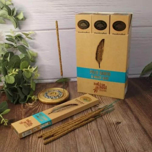 Native Soul Incense Smudge Sticks PALO SANTO & WHITE SAGE