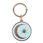 Blue Moon Metal Keyring
