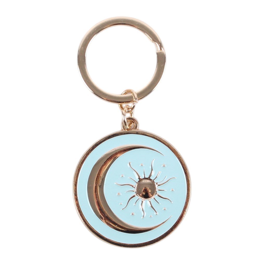 Blue Moon Metal Keyring