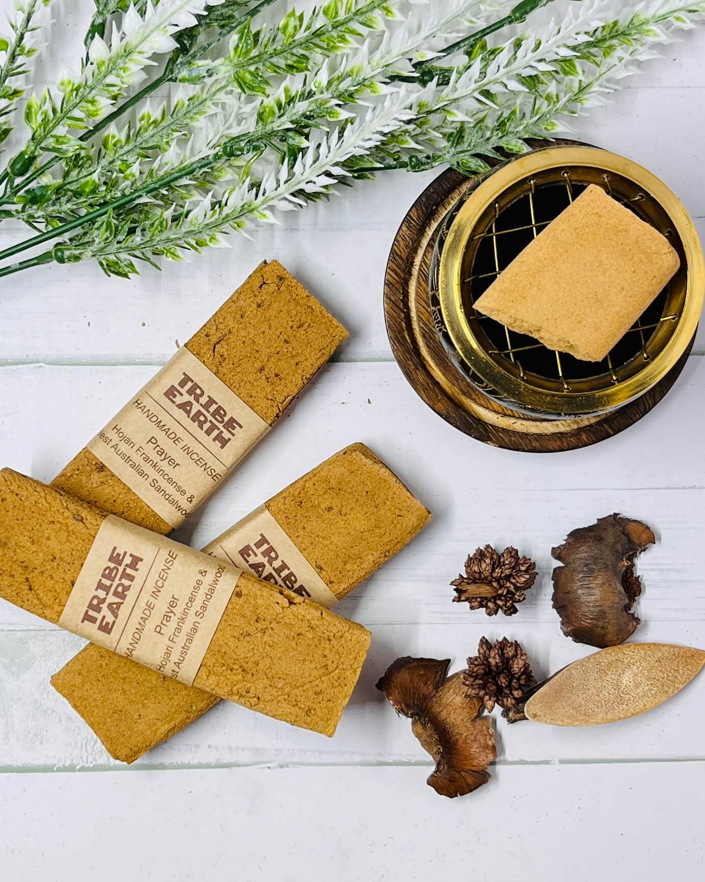 Tribe Earth PRAYER Sandalwood & Frankincense Incense Plank