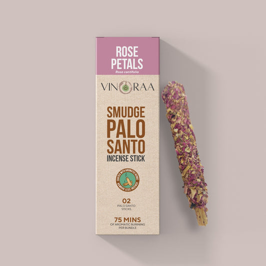 Palo Santo Smudge Incense ROSE PETALS