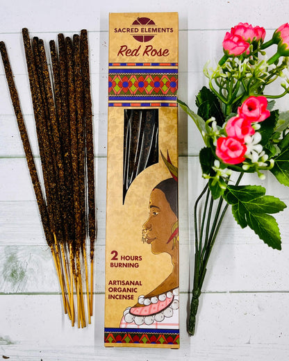 Sacred Elements Artisan Organic Incense RED ROSE