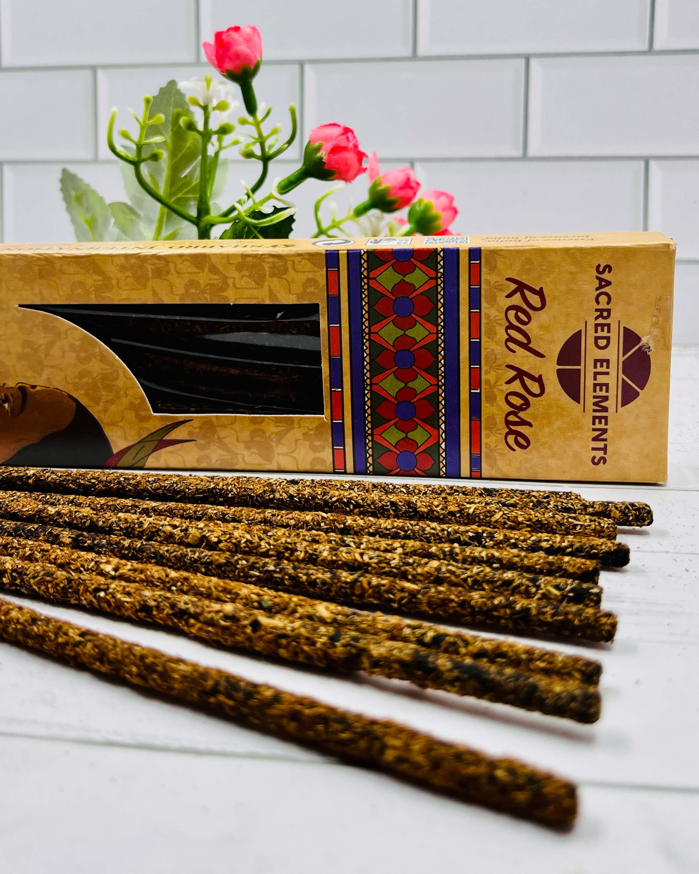 Sacred Elements Artisan Organic Incense RED ROSE