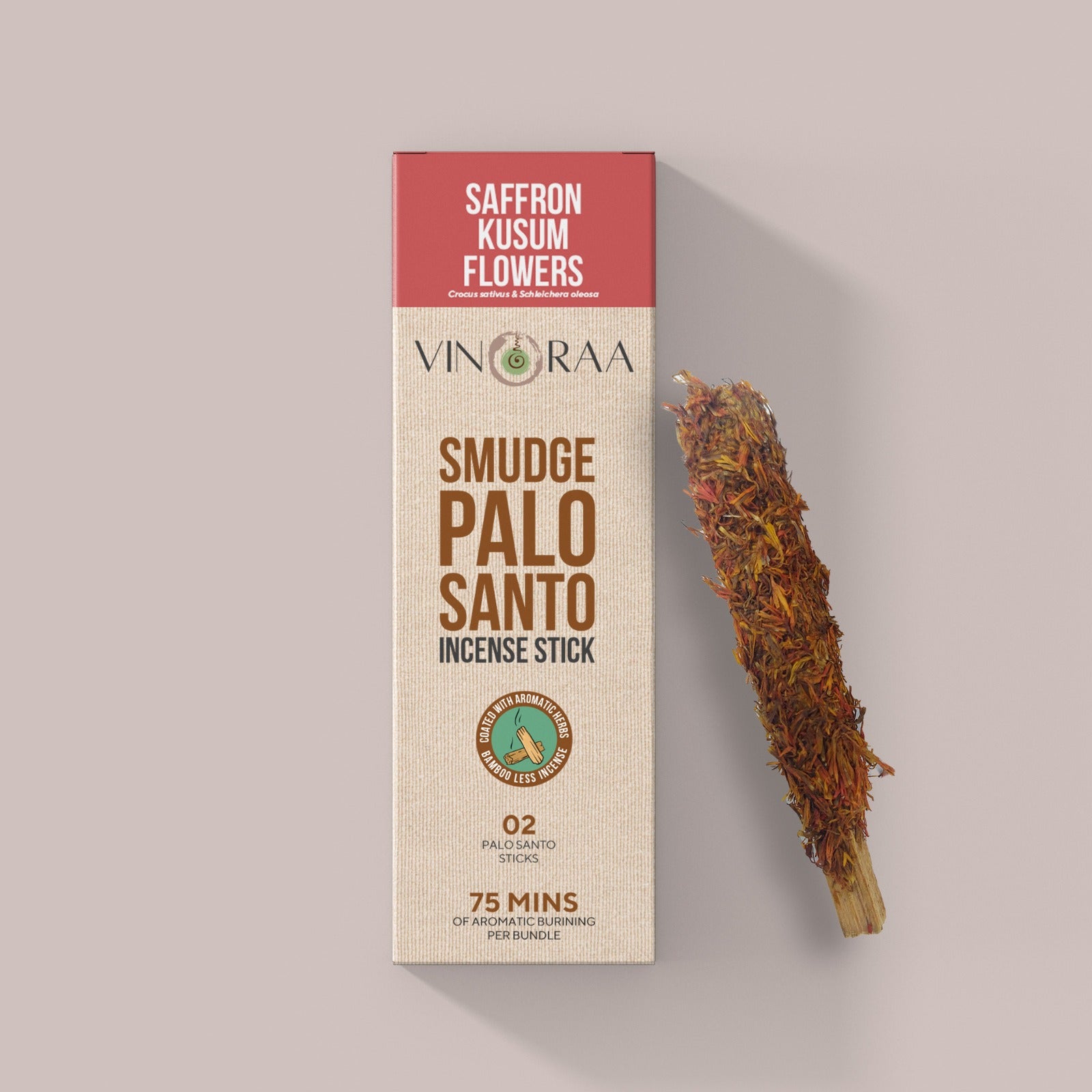Palo Santo Smudge Incense SAFFRON KUSUM