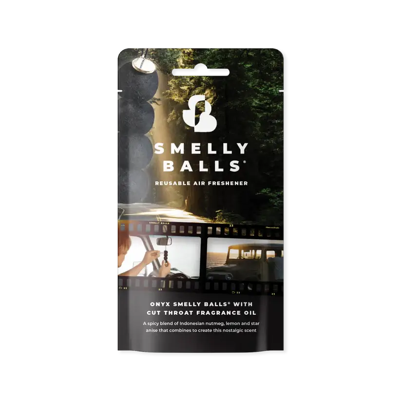 Smelly Balls ONYX with Cut Throat Fragrance Pack Reusable Air Freshener