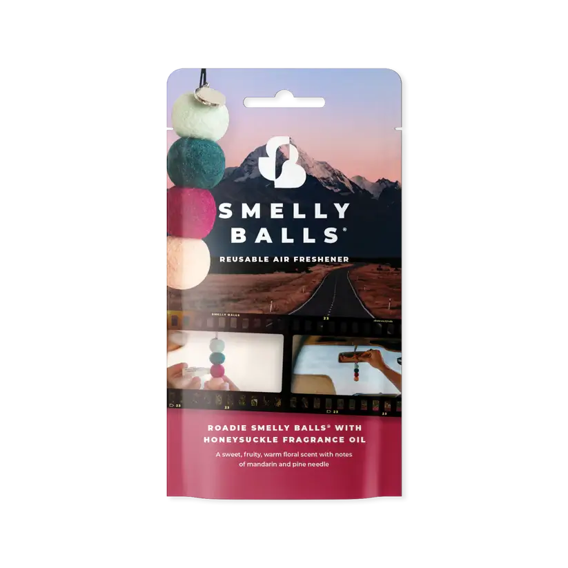 Smelly Balls ROADIE with Honeysuckle Fragrance Pack Reusable Air Freshener