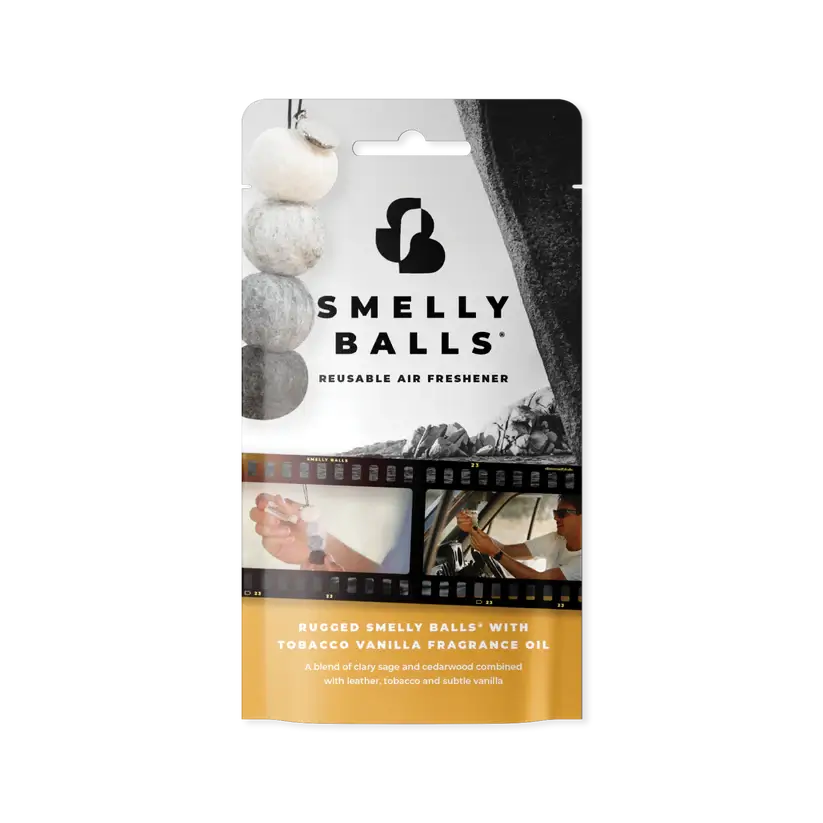 Smelly Balls RUGGED with Tobacco Vanilla Fragrance Pack Reusable Air Freshener