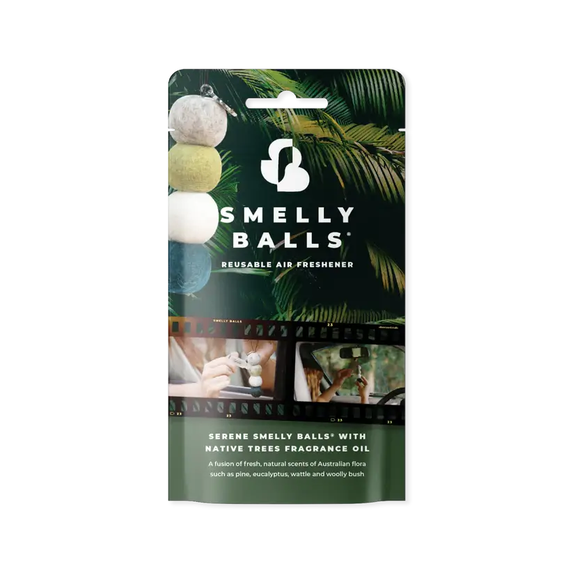 Smelly Balls SERENE with Native Trees Fragrance Pack Reusable Air Freshener