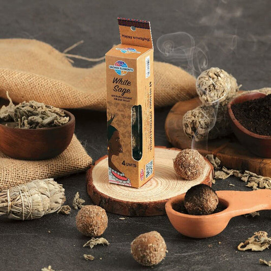 Sacred Elements Organic Smudge Ball Bombs WHITE SAGE